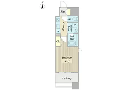 カンピオーネ御器所通(1K/9階)の間取り写真