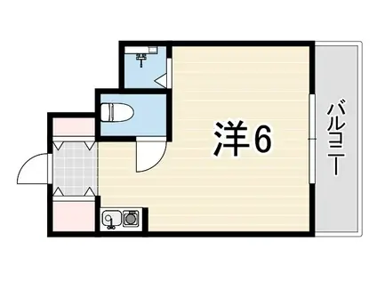 NEOダイキョー甲子園口(ワンルーム/1階)の間取り写真