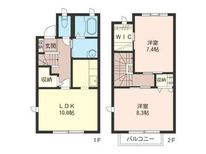 リバーサイドタウンII A棟(2LDK/1階)の間取り写真