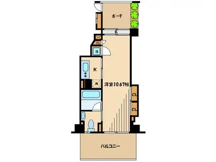 ROKA TERRAZZA(1K/3階)の間取り写真