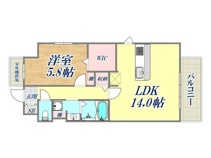 シュロスフォンコウナン(1LDK/4階)の間取り写真