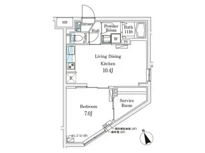 CREATIF駒澤大学前(1SLDK/3階)の間取り写真