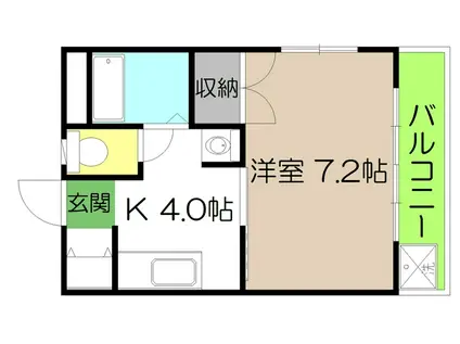 HYII(1K/3階)の間取り写真