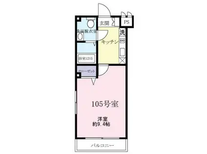 トービル柴崎(1K/1階)の間取り写真