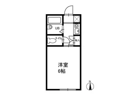 プライムの杜(1K/1階)の間取り写真