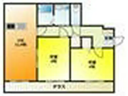 ブライトコートB(2LDK/1階)の間取り写真