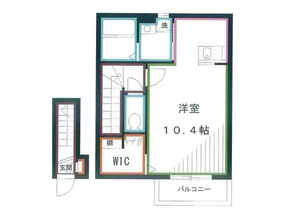 メゾン宇都木(ワンルーム/2階)の間取り写真