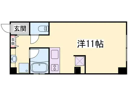 アクロス御崎(ワンルーム/1階)の間取り写真