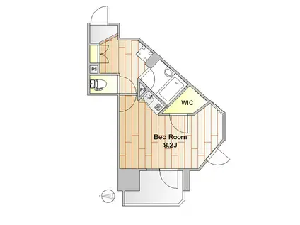 ジェイパーク青葉台弐番館(ワンルーム/10階)の間取り写真
