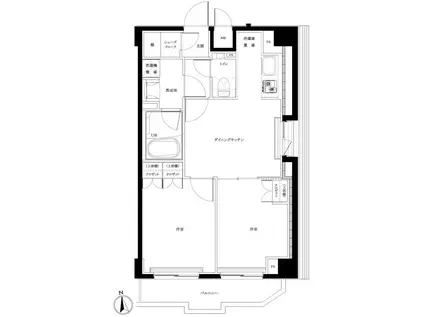 ルーブル練馬伍番館(2DK/6階)の間取り写真