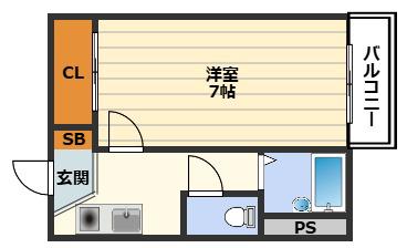 メゾンコウエイ(1K/11階)の間取り写真