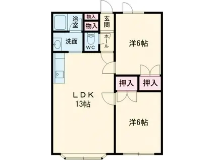 レジデンス光洋(2LDK/1階)の間取り写真