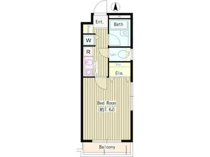 イル・マーレ東(1K/3階)の間取り写真