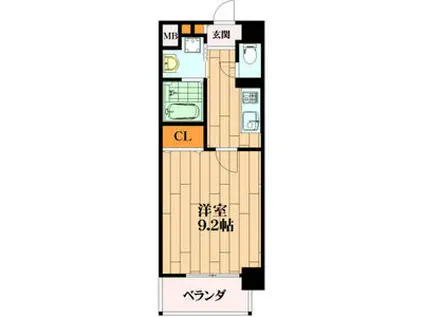 COZY COURTIII(1K/3階)の間取り写真