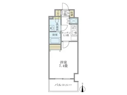 KDX吾妻橋レジデンス(1K/4階)の間取り写真