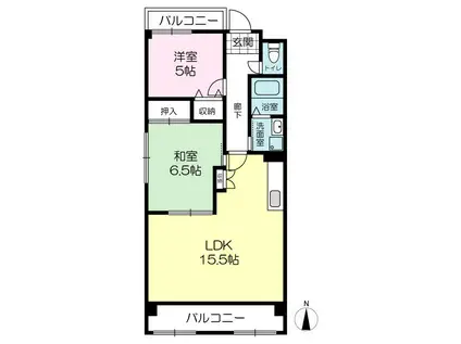 MATONOM/SII(2LDK/1階)の間取り写真