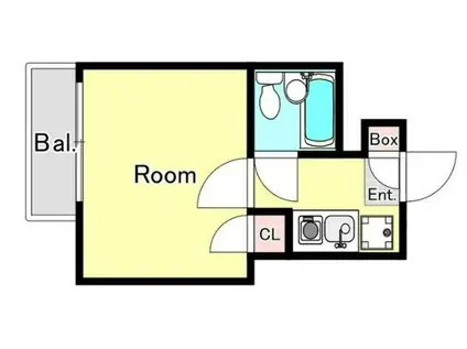 ガーデンスクエア国立(1K/3階)の間取り写真