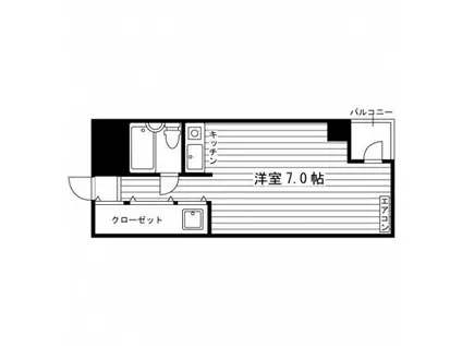 リバーサイドキャッスル(ワンルーム/2階)の間取り写真