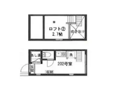 アーバンプレイス中野坂上W(ワンルーム/2階)の間取り写真