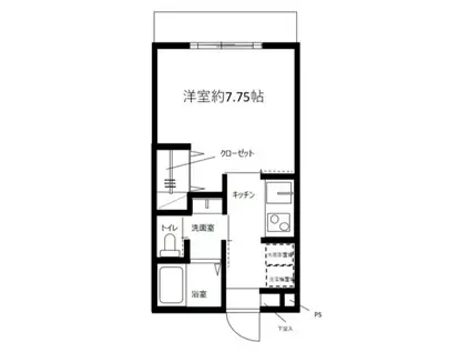 田園ハイツ(1K/1階)の間取り写真