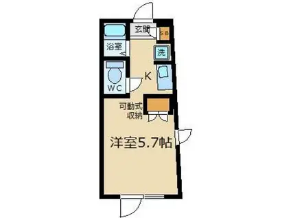 クワイエットプレイス 当社管理物件(ワンルーム/3階)の間取り写真