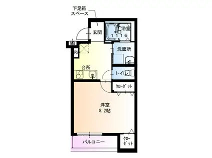 フジパレス堺鳳駅北イースト(1K/3階)の間取り写真