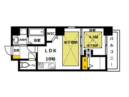 マルベニ段原南(1LDK/7階)の間取り写真