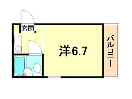 ダイドーメゾン岡本(1K/5階)の間取り写真
