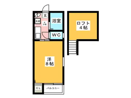 アバター博多駅東(1K/2階)の間取り写真