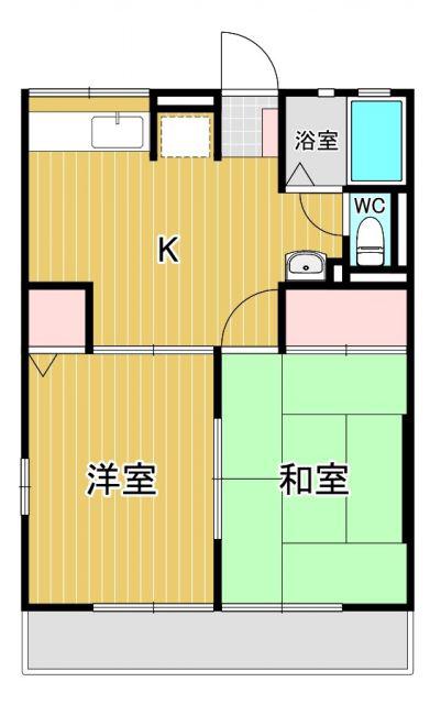 パークヴュー(2DK/2階)の間取り写真