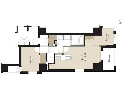 シーンズ京都鴨川河原町(2LDK/4階)の間取り写真