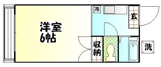 サンシティ新倉(1K/2階)の間取り写真