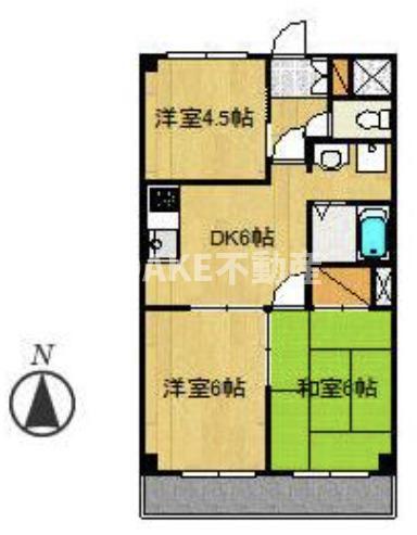 イーストヒルズ(3LDK/2階)の間取り写真