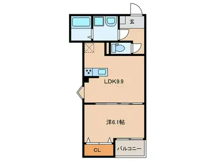 COCON GRANDJOUR 武庫之荘西(1LDK/3階)の間取り写真