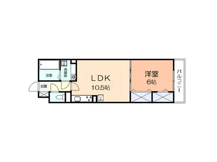 アマービレもとすみ(1LDK/3階)の間取り写真