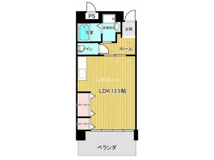 RISTA KUSHIBE(ワンルーム/5階)の間取り写真