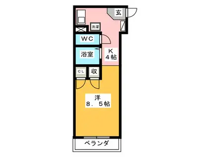 レジデンスTL西荘(1K/4階)の間取り写真