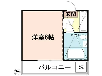 アネックス武蔵浦和3期(1K/2階)の間取り写真