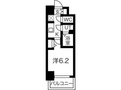 スプランディッド天王寺DUE(1K/4階)の間取り写真