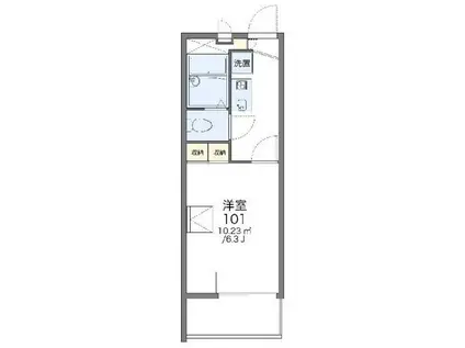 レオパレス雅(1K/2階)の間取り写真