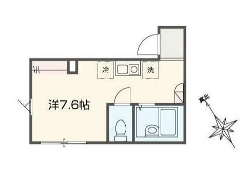 MELDIA海老名(ワンルーム/3階)の間取り写真