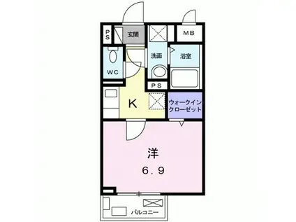 STACK高田馬場(1K/3階)の間取り写真