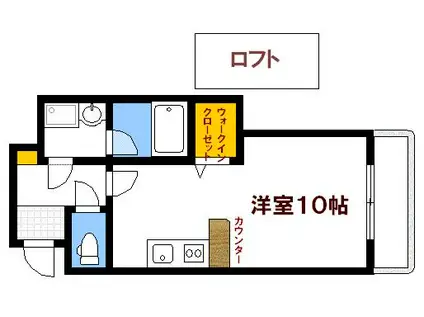 グランドポレストーネ金屋(ワンルーム/2階)の間取り写真
