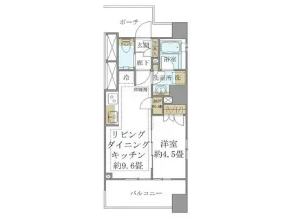 BRILLIA千代田左衛門橋 BRILLIA千代田左衛門橋(1LDK/3階)の間取り写真