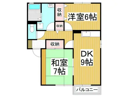 スカイコート 野村 A(2DK/1階)の間取り写真