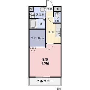 コンフォート26(1K/1階)の間取り写真