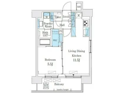 グラシア神保町(1LDK/11階)の間取り写真