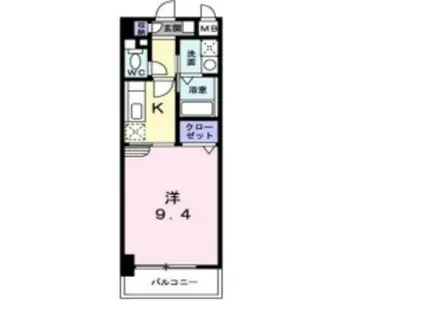 セレノ・カーサ(1K/4階)の間取り写真