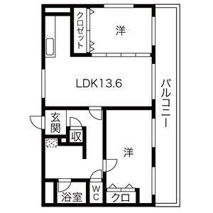 グランプリシード(2LDK/3階)の間取り写真