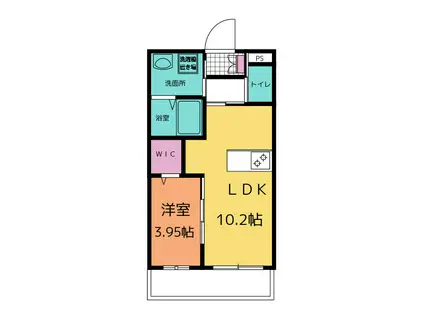 W RESIDENCE(1LDK/3階)の間取り写真